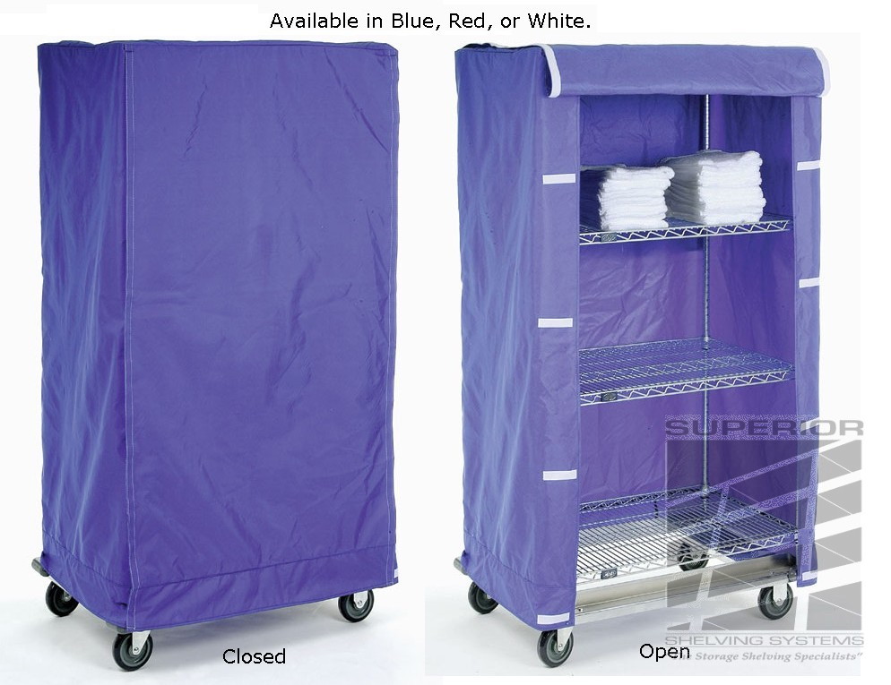 Nylon Shelf Covers Clear Vinyl Cart, How To Cover Open Shelving